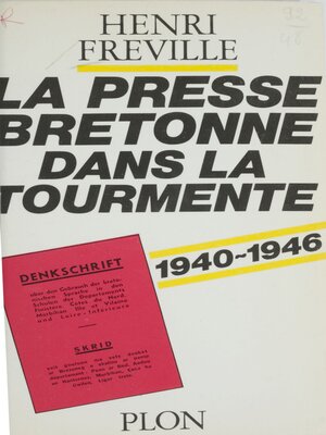 cover image of La presse bretonne dans la tourmente